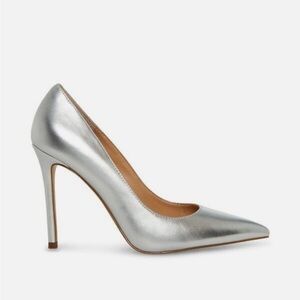 NWOT Steve Madden Women’s 8 Evelyn Stiletto Heeled Pointed Toe Pumps in Silver